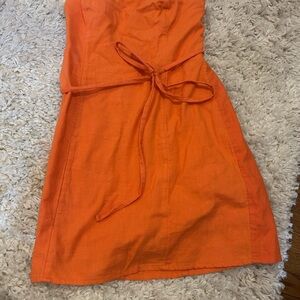 Abercrombie & Fitch Bright Orange strapless romper